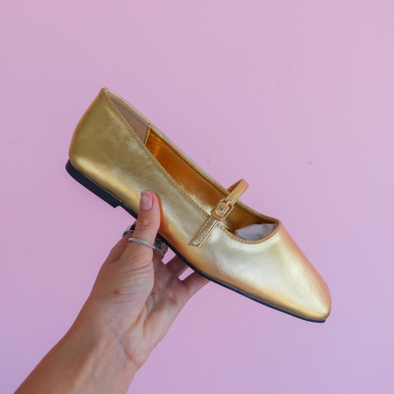 Adele Gold Ballet Flat