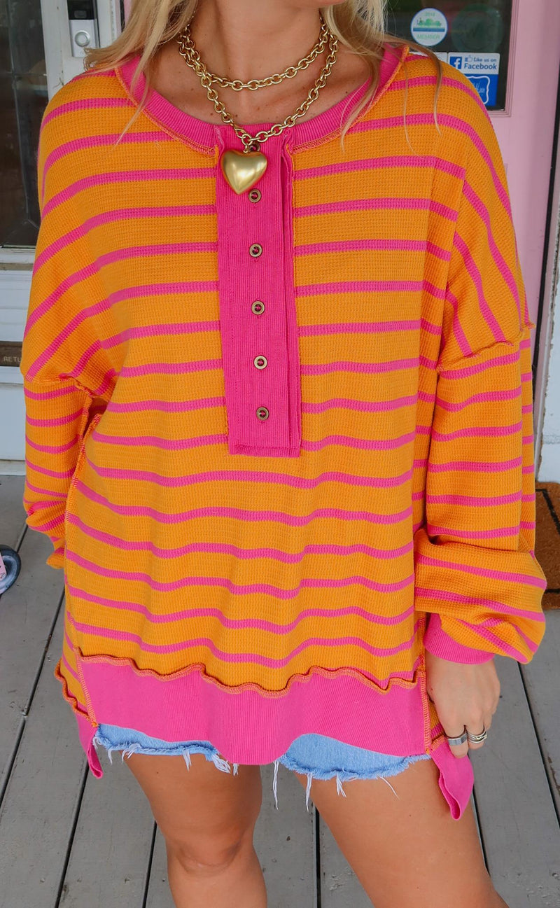 The Blanche Pink/Orange Top