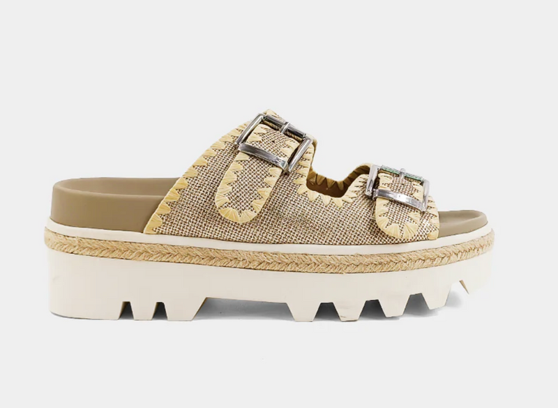 Laura Gold Woven Sandal. FINAL SALE.