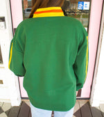 Blanchie Green Zipper Detail Top