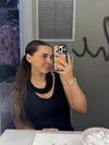 The Black Original Slub 8-Strand Necklace
