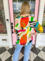 The Gazelle Abstract Print Blouse!