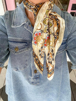 Bohemian Paisley Border Scarf