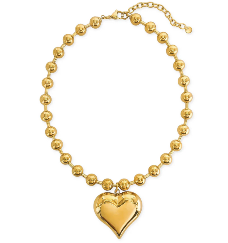 Water Resistant Gold Heart Necklace