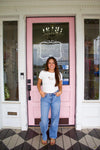 Oyster Bead Embroidered Tee.