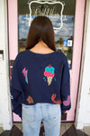 Somebody Loves You Navy Sweatshirt