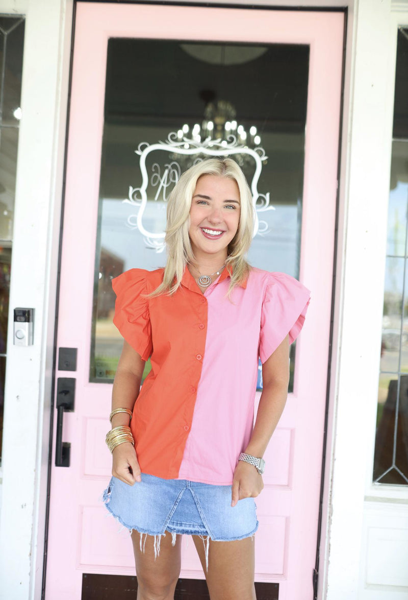 The Riley Red/Pink Top