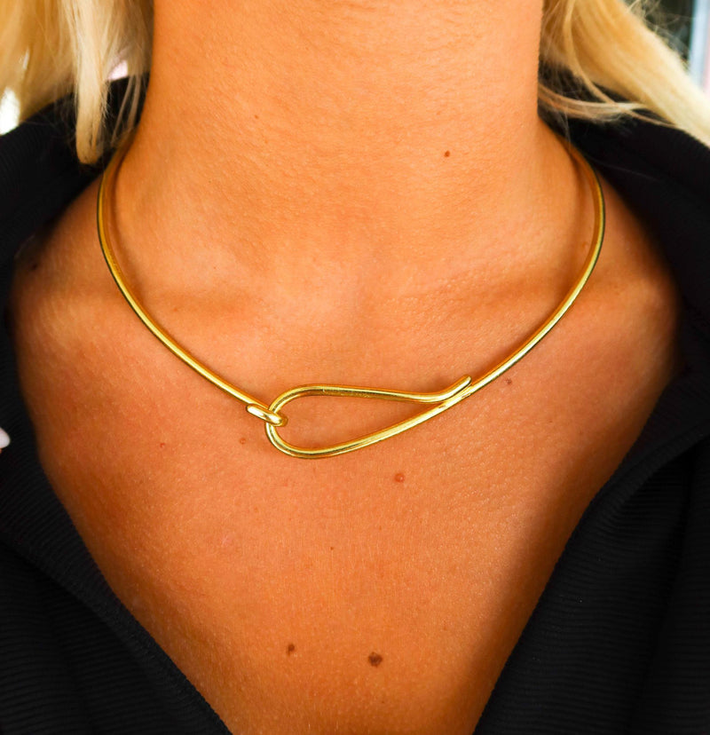 Gold Gilda Brass Art Necklace