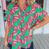 The Gianna Green Print Top