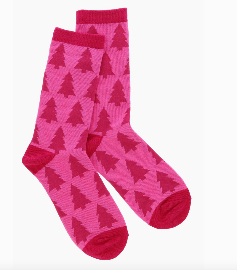 Dreaming of a Pink Christmas Tall Sock, One Size (Fits Sizes 5-9).