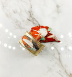 Fabric & Texture Metal Dotted Cuff Bracelet