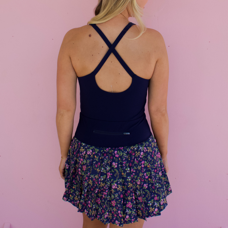 The Navy Floral Athletic Dress