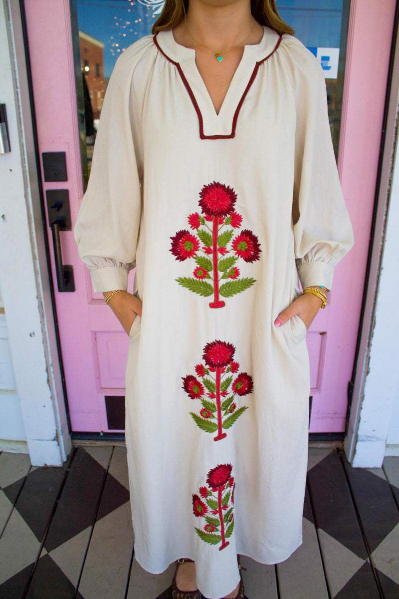 The Ellie Ecru Midi Dress