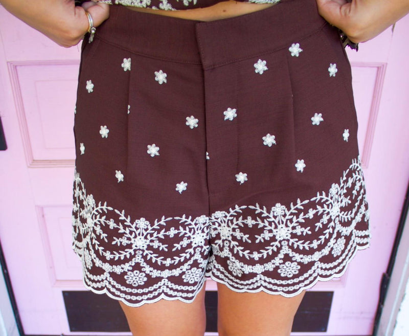 Ruby Embroidered Shorts
