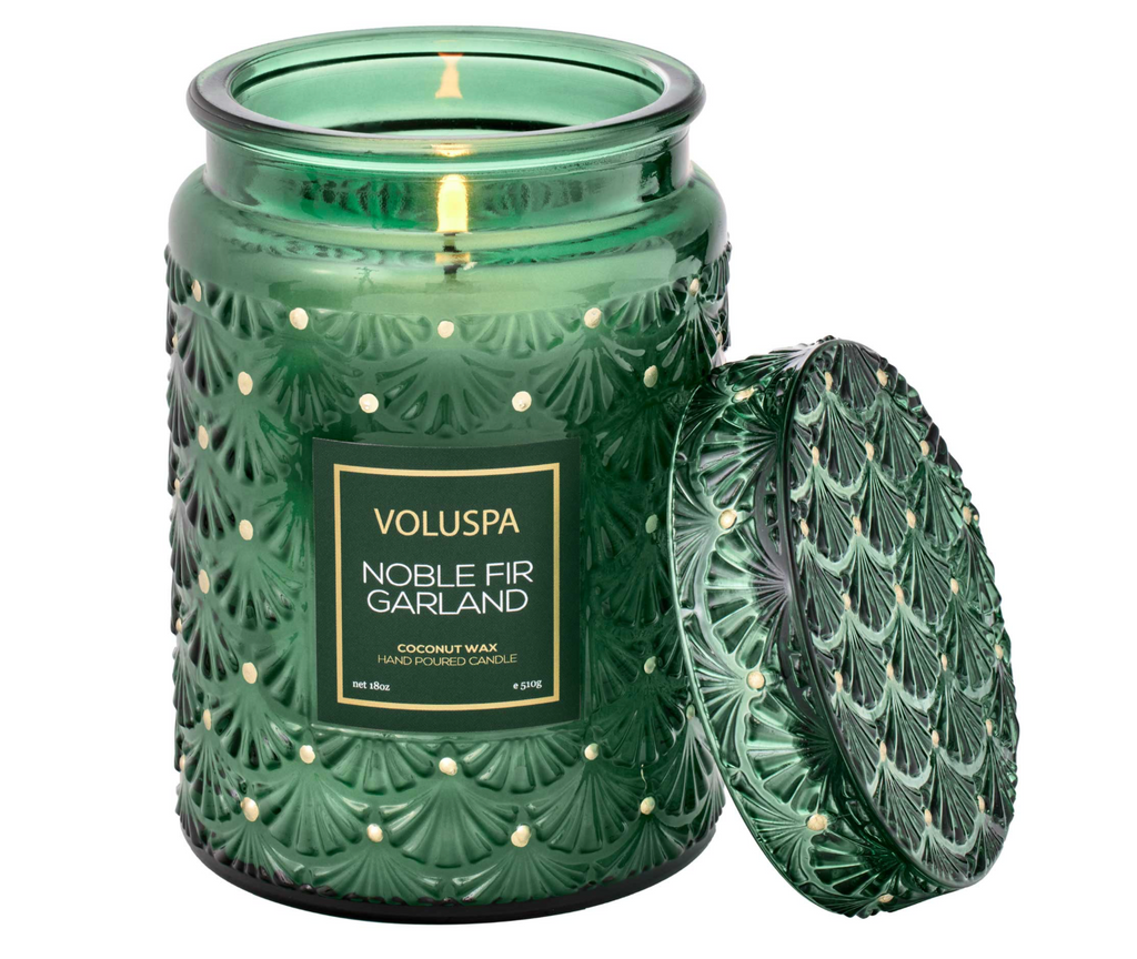 NOBLE FIR GARLAND LARGE JAR CANDLE