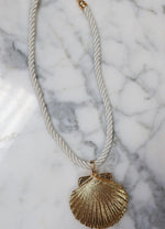 Shell Shape Pendant Cord Necklace