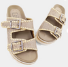 Laura Gold Woven Sandal. FINAL SALE.