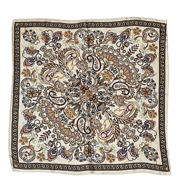 Bohemian Paisley Border Scarf
