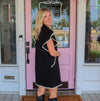 The Betsy Black Ruffled Dress