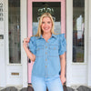 The Desiree Light Denim Top