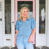 The Desiree Light Denim Top