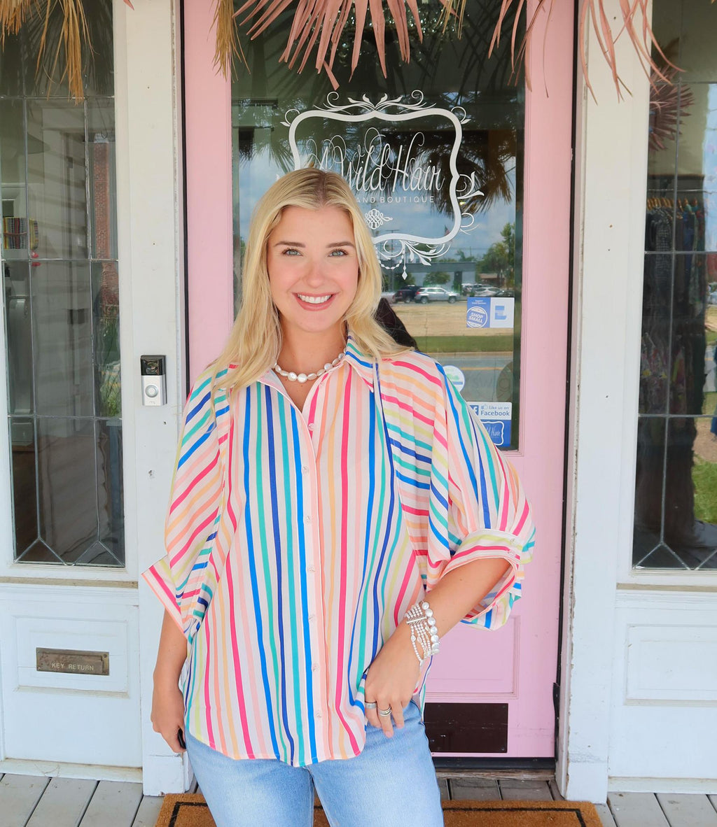 The Mallory Multi Stripe Top