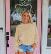 Lily Light Beige Bow Top