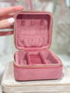 Rose Velvet Travel Jewelry Case