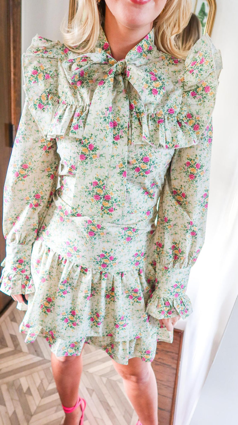 Lolly Bow Floral Dress