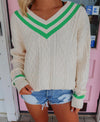 The Gracie Cable Knit Sweater Top