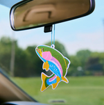 Trout Air Freshener - Watermelon Scent - Fisherman, Fishing, River, Fish, Spring, Summer, Stocking Stuffer