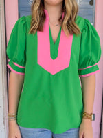 Sasha Green/Pink Top