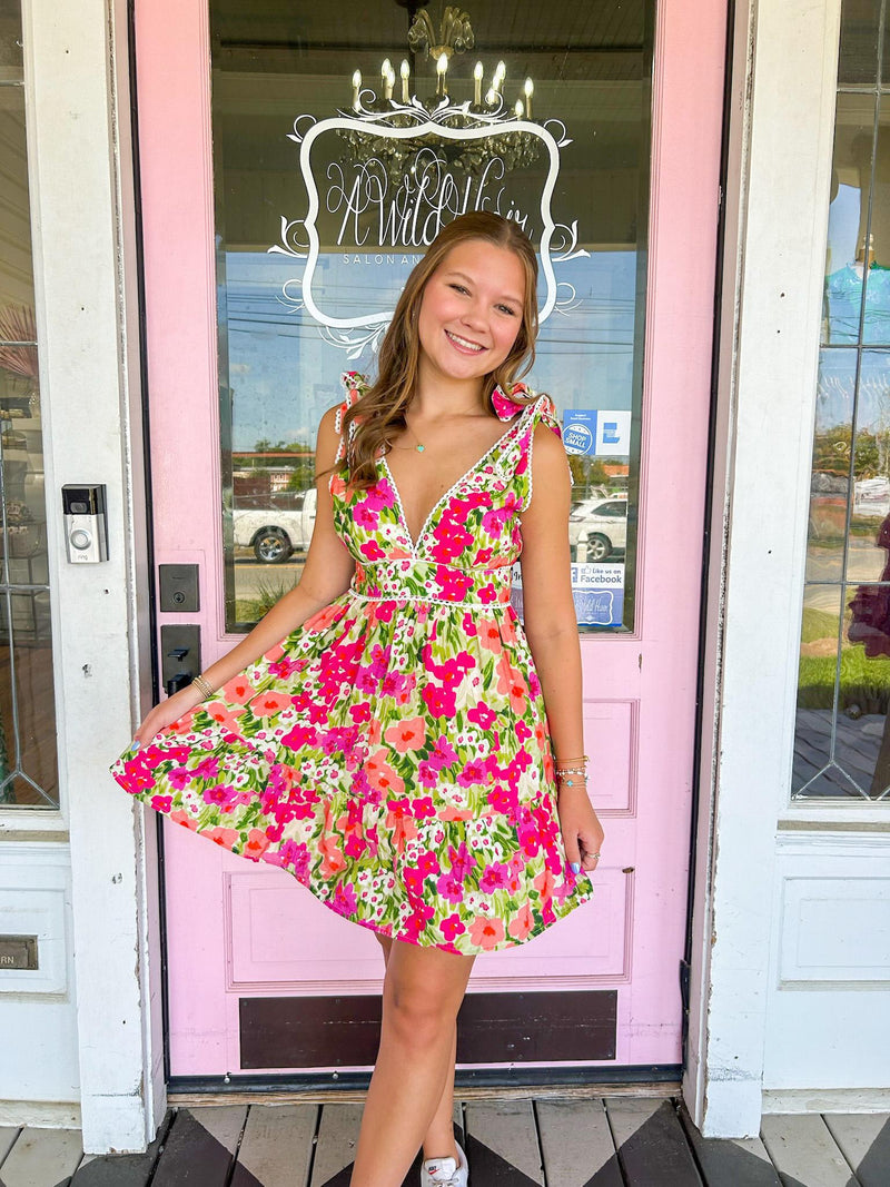 The Fancy Floral Mini Dress