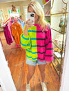 Stripe Lover Sweater, Pink Multi.