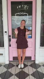 Claire Chocolate Romper!