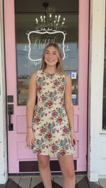 Evie Floral Pleated Dress