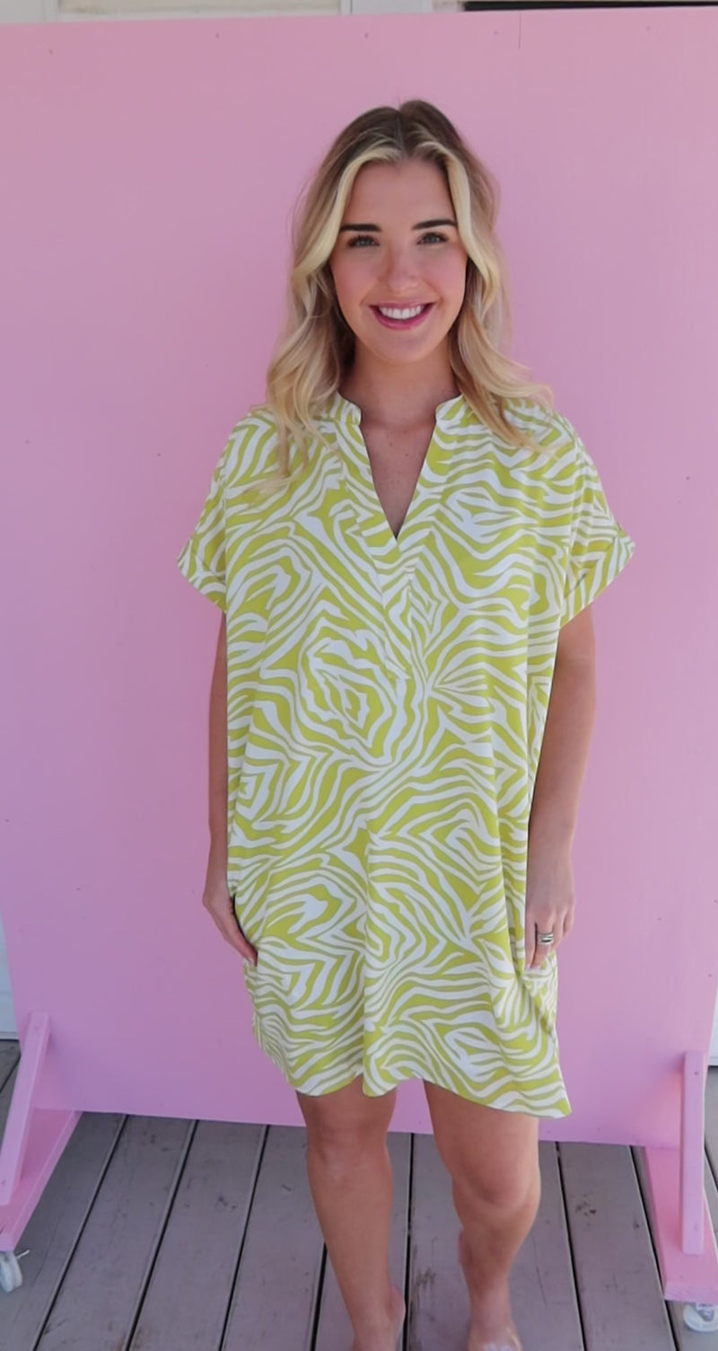 The Carrie Chartreuse Dress