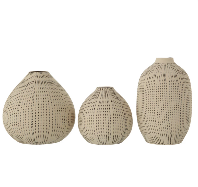 Textured Stoneware Vases.